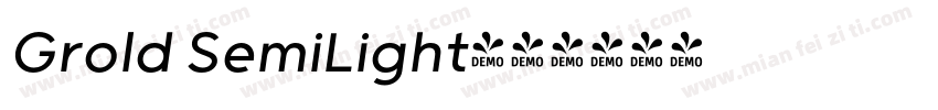 Grold SemiLight字体转换